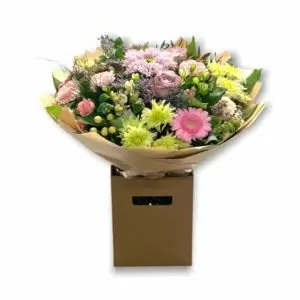 Pink Lavender Bouquet Side View