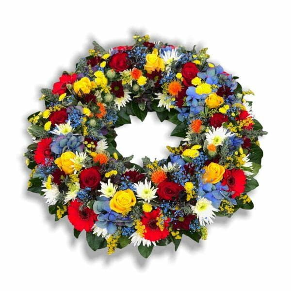 Vibrant Wreath funeral tribute